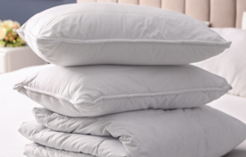 Hotel Laundry Bedding Folded And Stacked 600X600